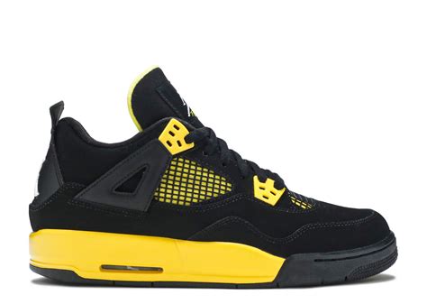 air jordan 4 retro (gs) "thunder" - black/white-tour yellow - Air ...