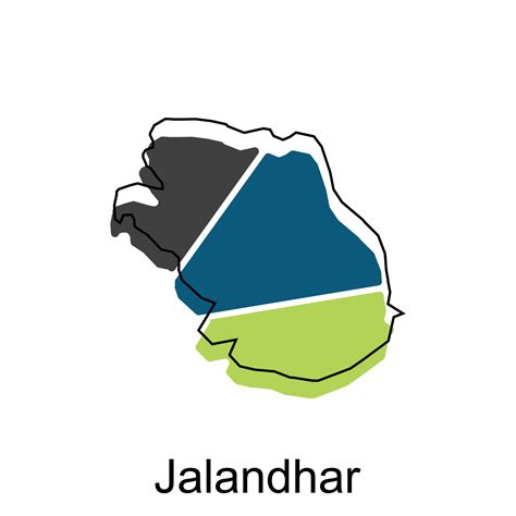 Map Of Jalandhar City Modern Simple Geometric, illustration vector design template 26961199 ...