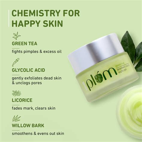 Buy Best Plum Green Tea Night Gel Online | Plum Goodness
