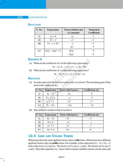 Algebraic Expressions - NCERT Book of Class 7 Mathematics