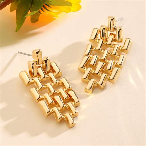 Patterned Luxury Gold Earring | Salty – Salty Accessories