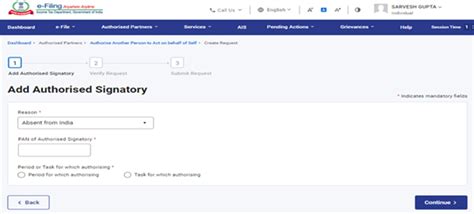 Add Authorised Signatory -User Manual | Income Tax Department