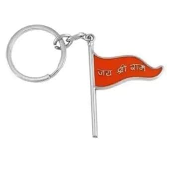 Sanskriti Jai Shree Ram Saffron Flag Keychain For Men & Women Key Chain ...