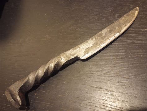 Hand Forged Railroad Spike Knife - Etsy