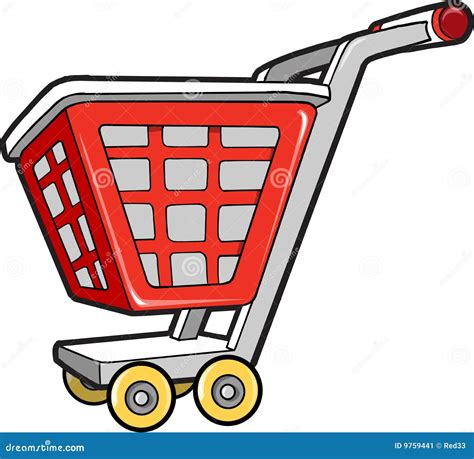 Shopping Cart Vector Illustration Stock Vector - Illustration of basket ...