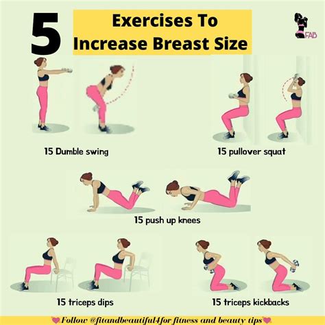 5 exercises to increase breast size. | Exercise to reduce thighs, Breast enlargement, Exercise