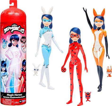 Amazon.com: Miraculous Ladybug Magic Heroez Reveal Colour Change Doll ...