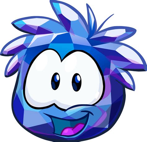 Download Blue Crystal Puffle Smiling - Club Penguin Puffles PNG Image ...