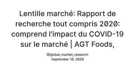 Lentille marché: Rapport de recherche tout compris 2020: comprend l ...