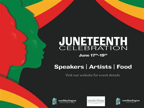 South Burlington Juneteenth Celebration, South St, Burlington, VT 05401 ...