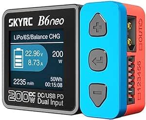 CAPTAINRC B6 neo 200W Mini Balance Charger PD 80W for RC Helicopter ...