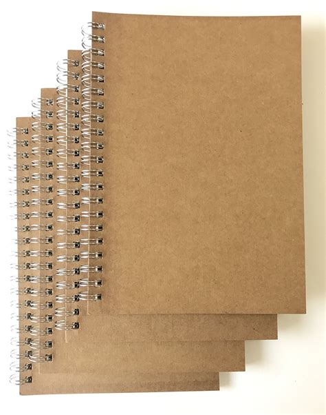 VEEPPO 4 Pack A5 Graph Grid Spiral Notebooks and Journals Bulk 5.3 x 7 ...
