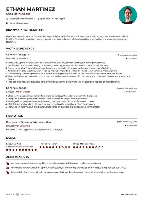 10+ General Manager Resume Samples & Templates for 2026
