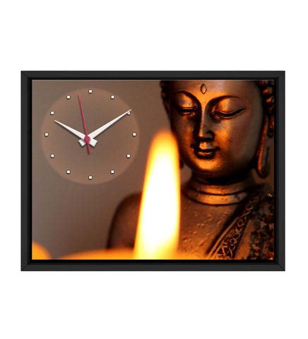 Buddha Printed Analog MDF Modern Wall Clock – Decors Mantra