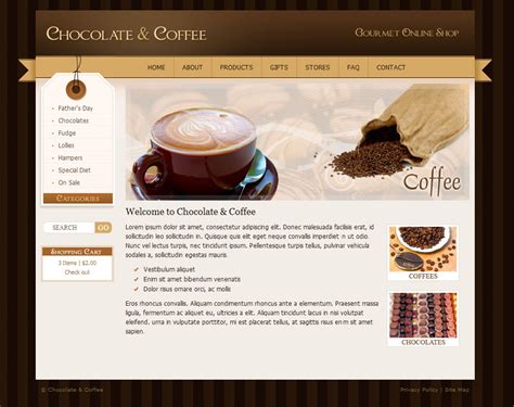 Image result for Coffee HTML Front Page