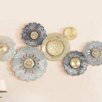 7 Round Metal Leaf Wall Art (35.5 x 18 Inches) - Punam Metalcrafts