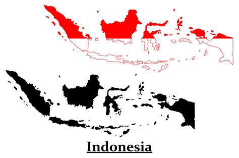Indonesia National Flag Map Design Graphic by terrabismail · Creative Fabrica