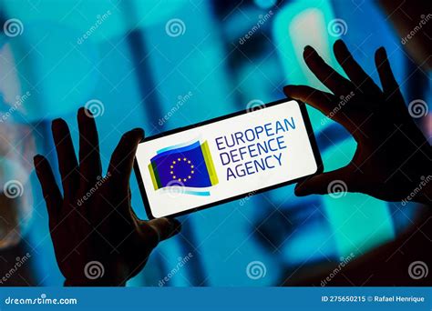 April 20, 2023, Brazil. the European Defence Agency (EDA) Logo is ...