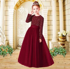 DPFABRICS Girls Maxi/Full Length Festive/Wedding Dress Price in India ...