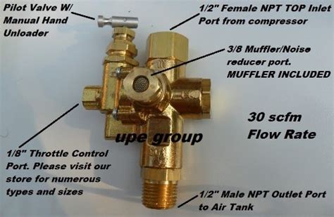 Buy Air Compressor Pilot check valve unloader combination discharge 140 ...
