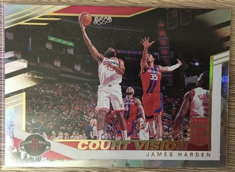 Buy JAMES HARDEN 2019-20 Donruss Elite COURT VISION Insert #2 Houston ...