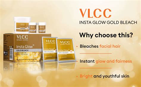 VLCC Insta Glow Gold Bleach - 60g X 2 ( Pack of 2 ) | With Colloidal ...