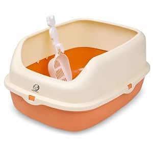 Buy Foodie Puppies Litter Tray for Cats & Kittens - (Peach, Splash Tray ...