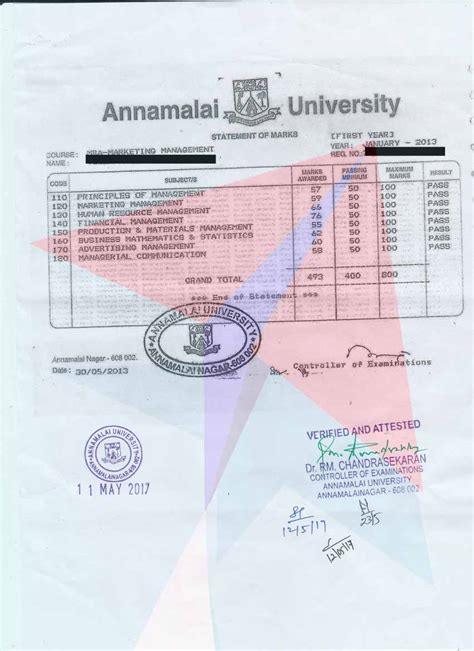 Image result for Official University Transcript