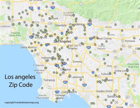 Los Angeles Zip Code Map | Zip Code Map of Los Angeles