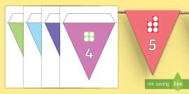 * NEW * Numbers To 100 With Numicon Shapes Bunting