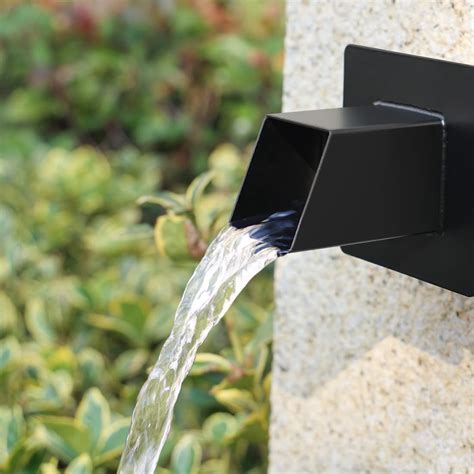 Pondo 2 Square Water Fountain Spout Scupper 316 Stainless Steel ...