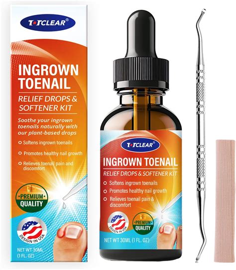 Amazon.com: Dr. Scholl's Ingrown Toenail Pain Reliever, 0.3oz // Medicated Gel Softens Nails for ...