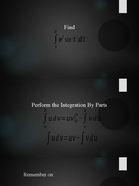 Integration by Parts | PDF | Exponential Function | Trigonometric Functions