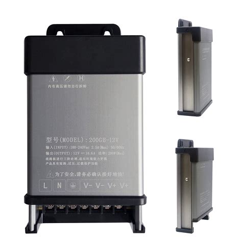 Buy VARICART IP53 12V 16.67A 200W Weatherproof LED Driver, Ultra Slim ...