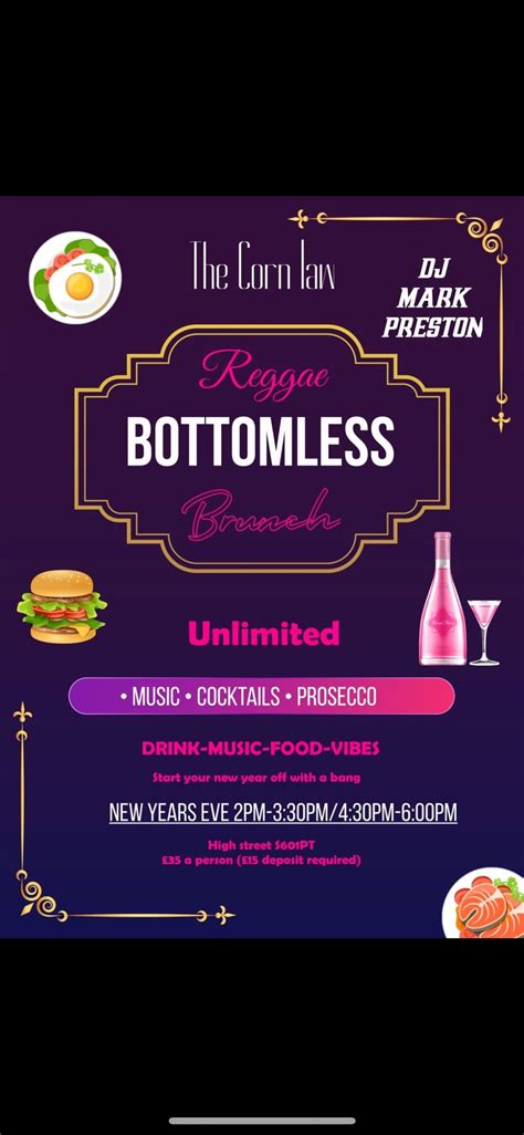 New Years Eve reggae Bottomless Brunch, 35-37 High St, Rotherham ...