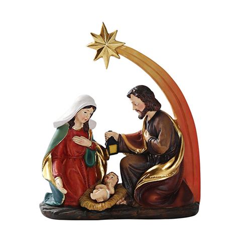 Buy Denpetec 6 Inch Holy Family Jesus Figurine, Resin Statue Stoneware ...