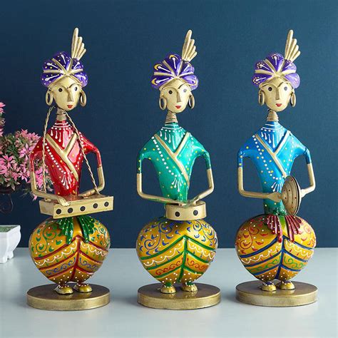 Buy Mela Handcrafted Folk Music Showpiece - Set Of Three Online in ...
