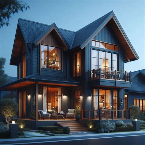 15 Creative Dark Blue House Ideas for Curb Appeal