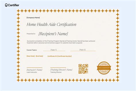 15 Home Health Aide Certificate Templates