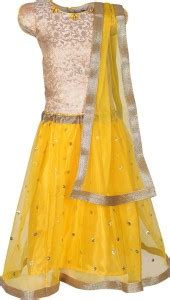 A Little Fable Girls Lehenga Choli Ethnic Wear Solid Lehenga, Choli and ...