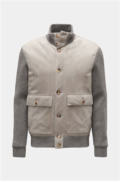 BRUNELLO CUCINELLI cashmere knit blouson grey | BRAUN Hamburg