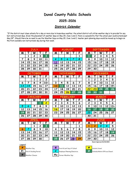 Duval County Public Schools Calendar 2025-2026 [District]