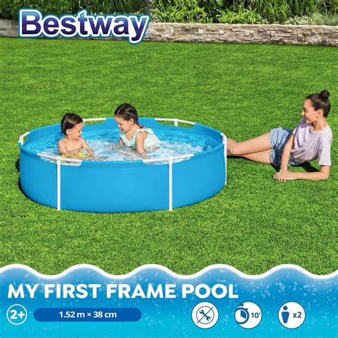 Bestway Round Above Ground Swimming Pool My First Frame 1.52m x 38cm ...