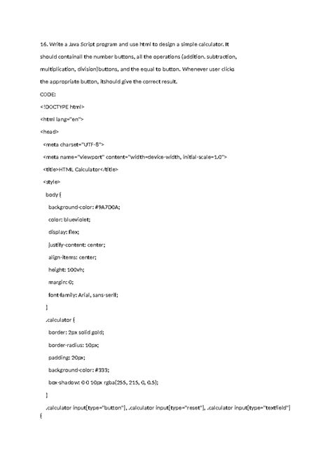 Htmlassign - html practice files - 16. Write a Java Script program and ...