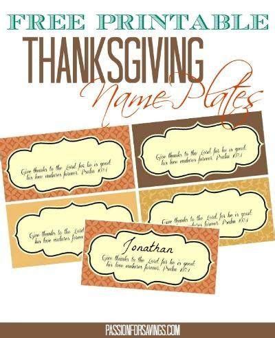 Free Printable Thanksgiving Name Plates | Thanksgiving cupcake toppers ...
