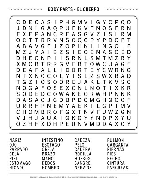 Word Search In Spanish Printable - Printable Word Searches