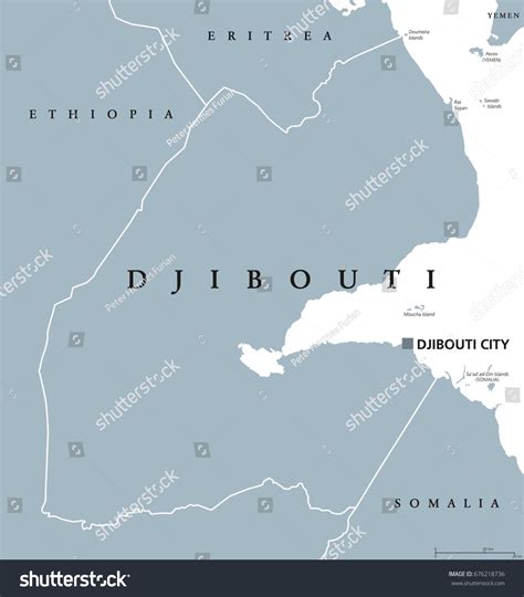 Djibouti Political Map Capital Djibouti City Stock Vector (Royalty Free) 676218736 | Shutterstock