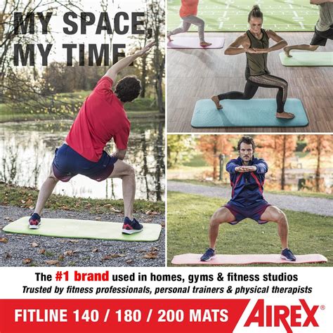 Buy AIREX Fitline Premium Exercise Mat Fitness for Yoga, Physical ...