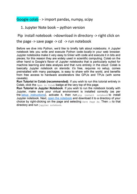 python lab material, Python manual, notes - Google colab - > import ...