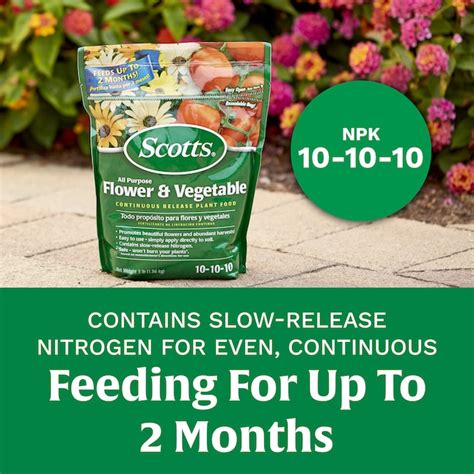 Scotts Flower and Vegetable 3-lb 10-10-10 Granules All-purpose Food ...